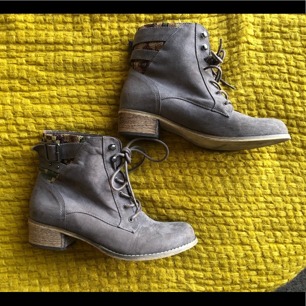 Purple-Grey Boots